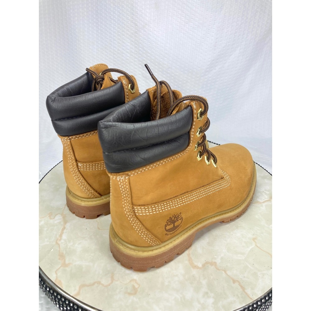 Timberland Waterville Double Collar Hi Top Boots Women 7 Brown Lug Sole Shoe NEW - Picture 10 of 12